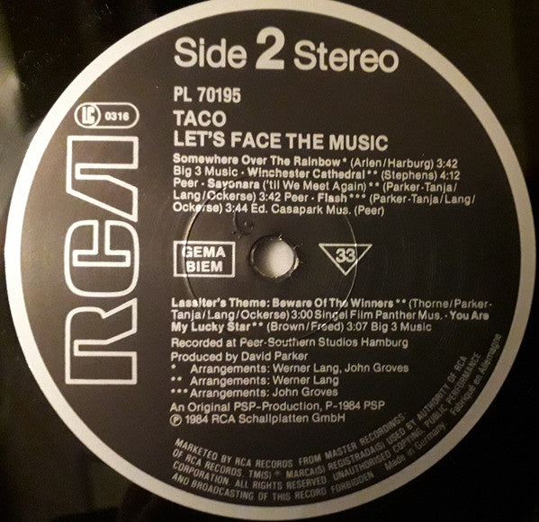 Taco : Let's Face The Music (LP, Album)