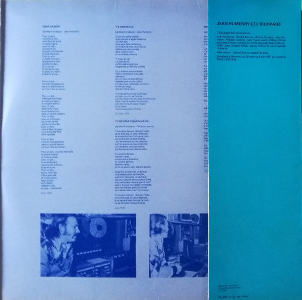 Jean Humenry Et L'équipage : Le Temps D'aimer (LP, Mono)