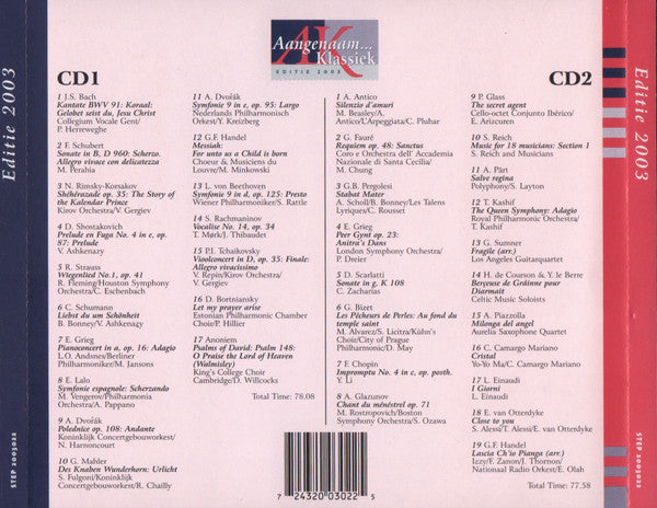 Various : Aangenaam... Klassiek - Editie 2003 (2xCD, Comp)