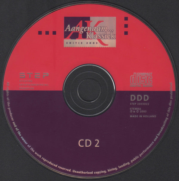 Various : Aangenaam... Klassiek - Editie 2003 (2xCD, Comp)