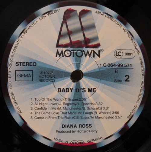 Diana Ross : Baby It's Me (LP, Album)