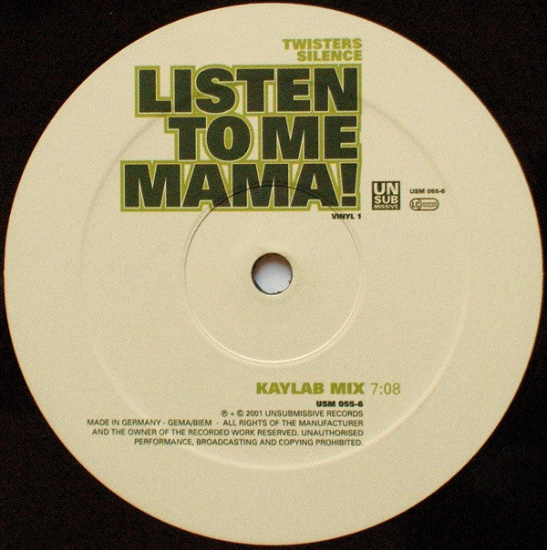 Twisters Silence* : Listen To Me Mama (12", Vin)