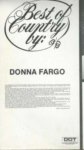 Donna Fargo : Best Of Country By Donna Fargo (LP, Comp)