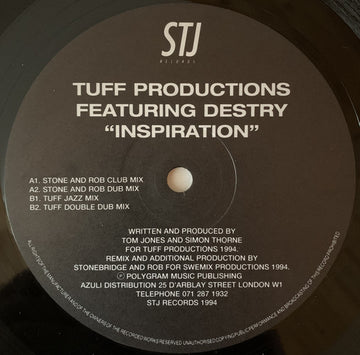 Tuff Productions Featuring Destry : Inspiration (12")