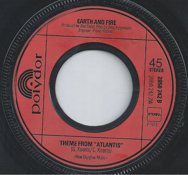 Earth And Fire : Maybe Tomorrow, Maybe Tonight (7", Single, Yel)