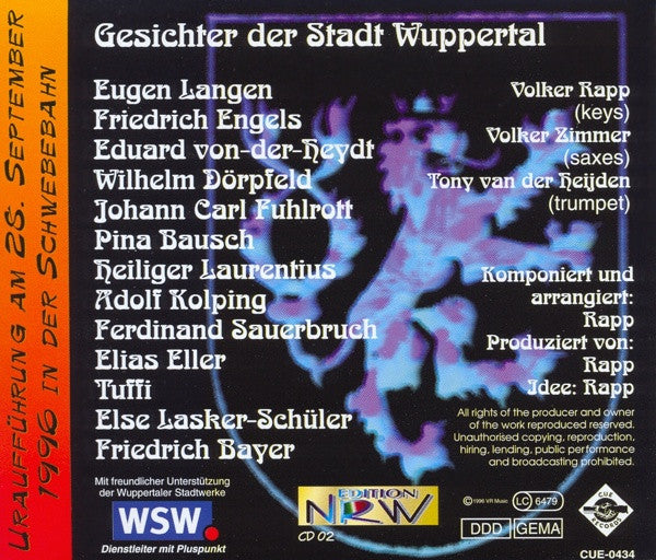 Demo Art : Gesichter Der Stadt Wuppertal (CD, Album)