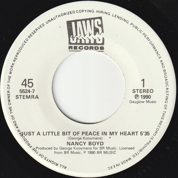 Nancy Boyd : Just A Little Bit Of Peace In My Heart (7", Single)