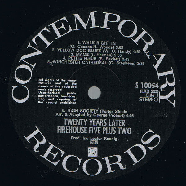 Firehouse Five Plus Two : Twenty Years Later (LP)