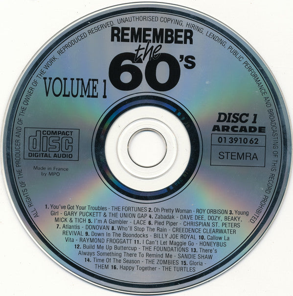 Various : Remember The 60's - Volume 1 (32 Golden Oldies) (2xCD, Comp)