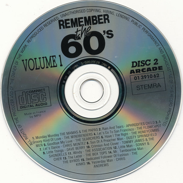 Various : Remember The 60's - Volume 1 (32 Golden Oldies) (2xCD, Comp)