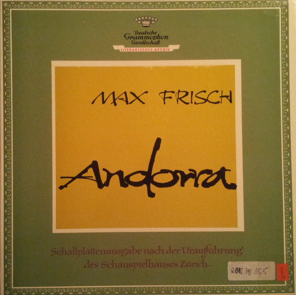 Max Frisch : Andorra (2xLP, Mono, RE + Box)