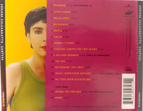 Adriana Calcanhotto : Cantada (CD, Album)