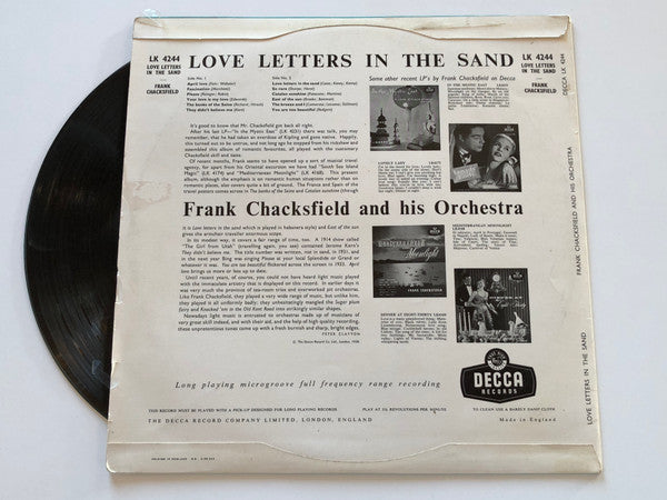 Frank Chacksfield & His Orchestra : Love Letters In The Sand... (LP, Album)