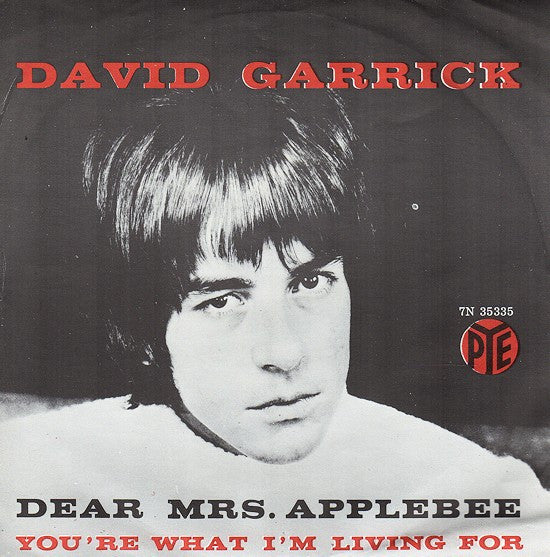 David Garrick : Dear Mrs. Applebee (7", Single)