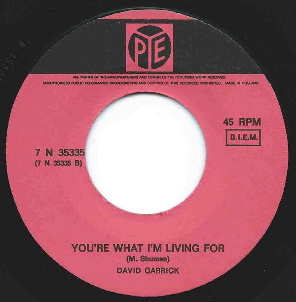 David Garrick : Dear Mrs. Applebee (7", Single)