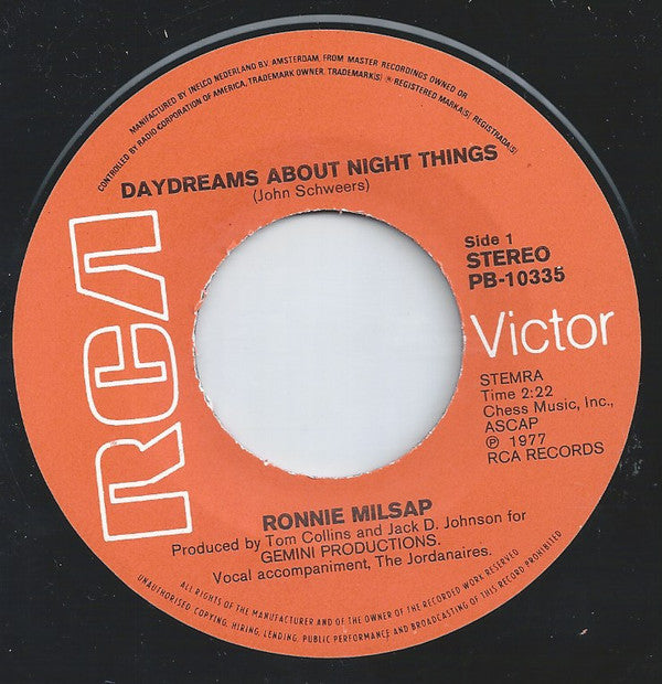 Ronnie Milsap : Daydreams About Night Things (7", Single)