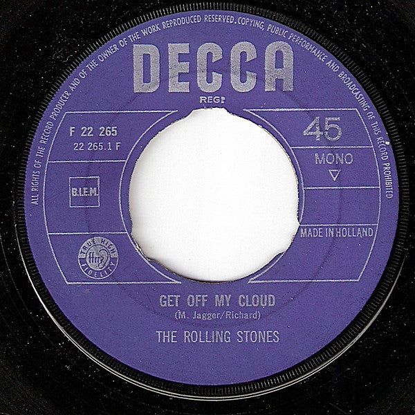 The Rolling Stones : Get Off Of My Cloud / I'm Free (7", Single, Mono, Bro)