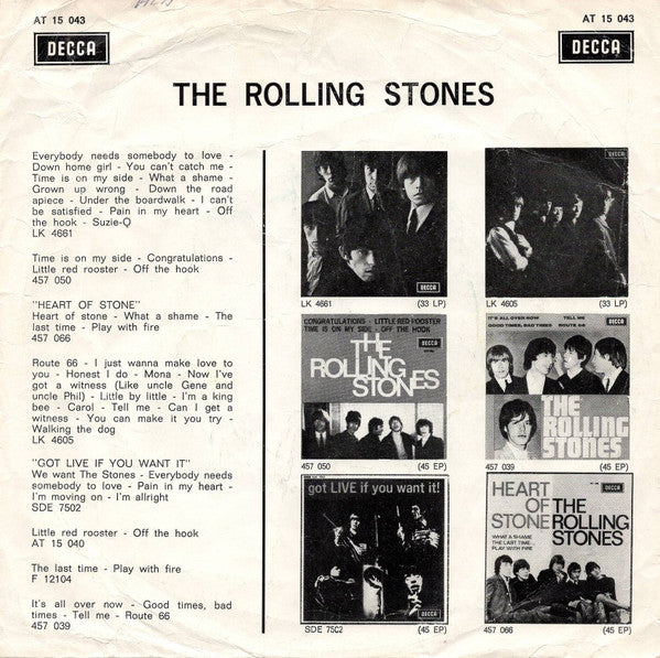 The Rolling Stones : (I Can't Get No) Satisfaction (7", Single, Mono)