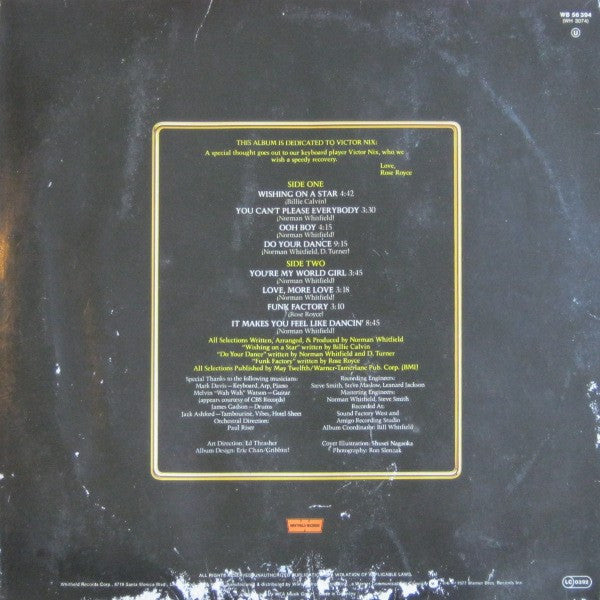 Rose Royce : In Full Bloom (LP, Album, Gat)