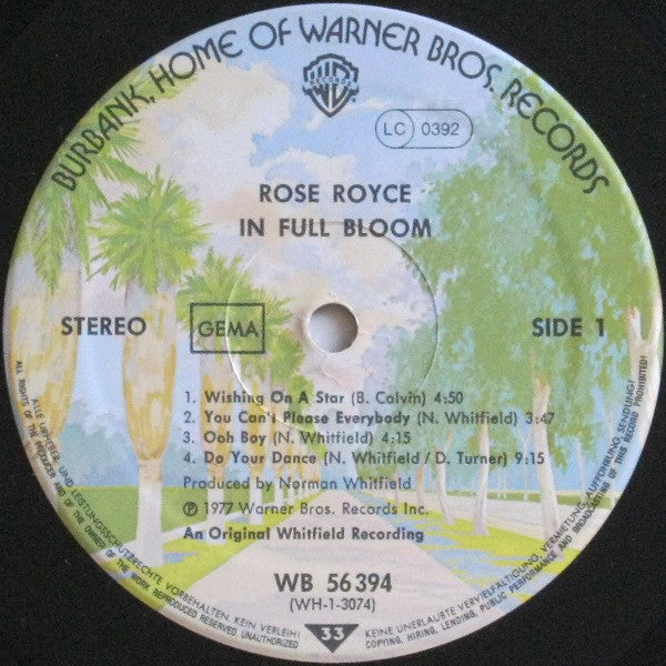 Rose Royce : In Full Bloom (LP, Album, Gat)
