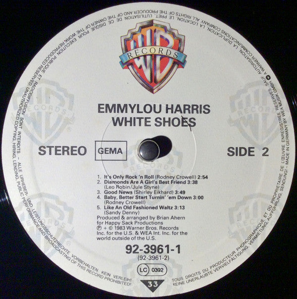 Emmylou Harris : White Shoes (LP, Album)