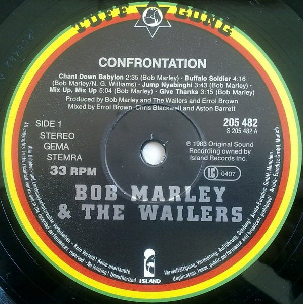 Bob Marley & The Wailers : Confrontation (LP, Album, Gat)