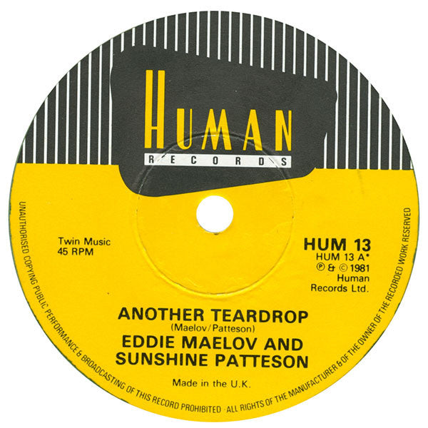 Eddie & Sunshine : Another Teardrop (7", Single)