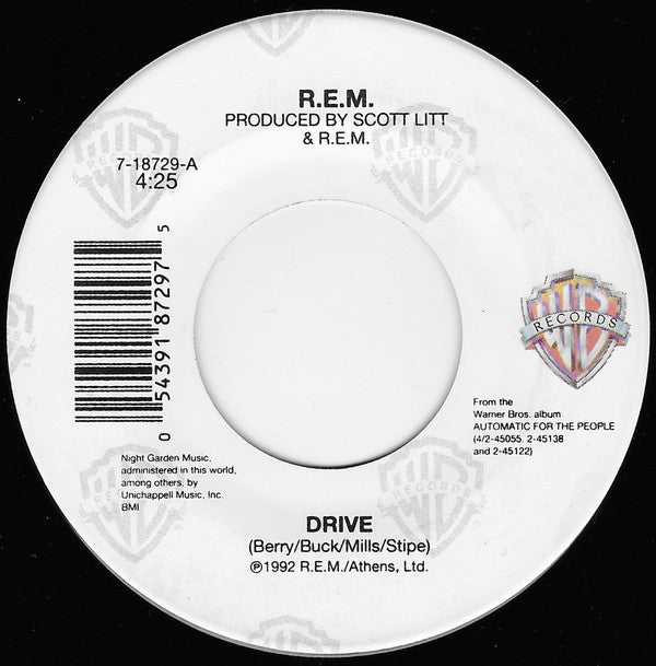 R.E.M. : Drive (7", Single)