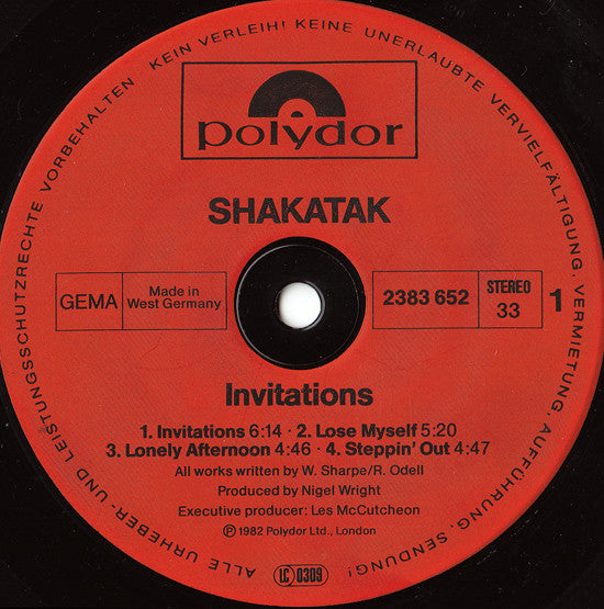 Shakatak : Invitations (LP, Album)