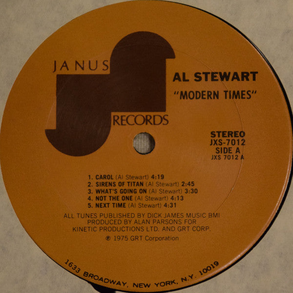 Al Stewart : Modern Times (LP, Album, Pit)