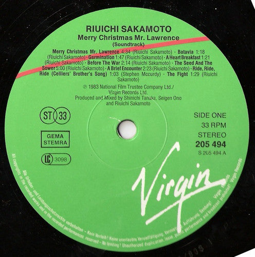Ryuichi Sakamoto : Merry Christmas Mr. Lawrence (LP, Album)