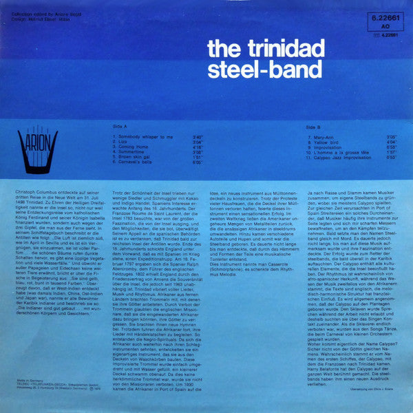 The Trinidad Steel-Band* : The Trinidad Steel-Band (LP, Album)