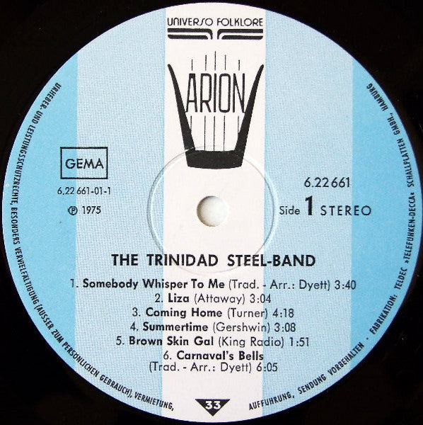 The Trinidad Steel-Band* : The Trinidad Steel-Band (LP, Album)