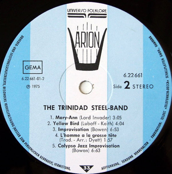 The Trinidad Steel-Band* : The Trinidad Steel-Band (LP, Album)