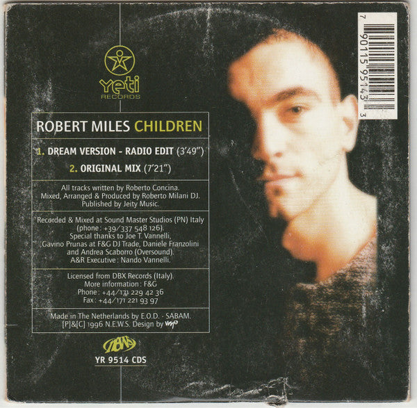 Robert Miles : Children (CD, Single, Car)