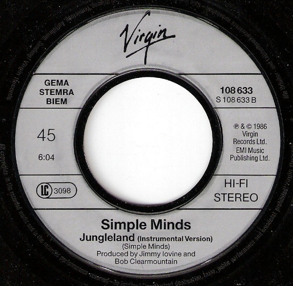 Simple Minds : Ghostdancing (7", Single)