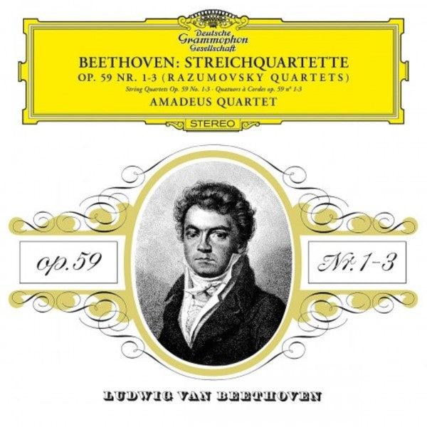 Ludwig van Beethoven - Amadeus-Quartett : Beethoven: Streichquartette Op. 59 Nr. 1-3 (Rasumowsky Quartette) (2xLP, Album)