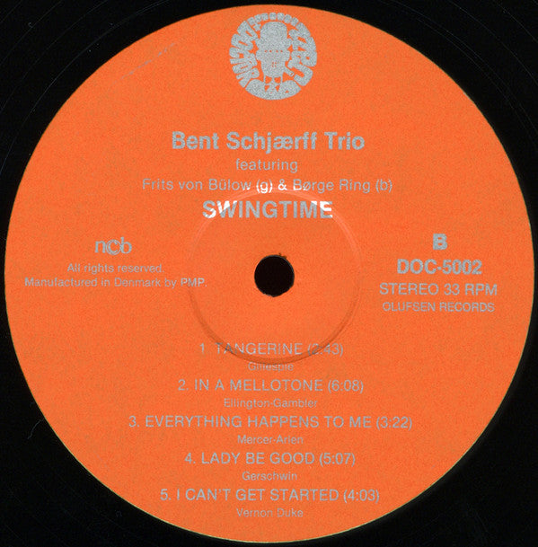 Bent Schjærff Trio Featuring Fritz von Bülow, Børge Ring : Swingtime (LP)
