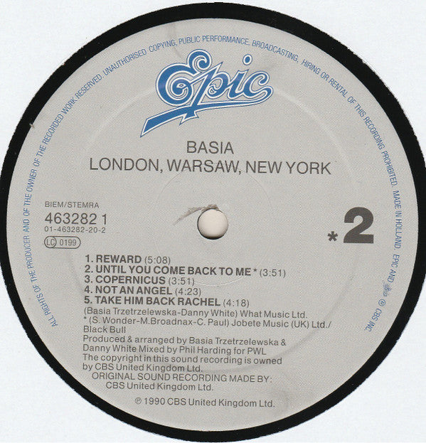 Basia : London Warsaw New York (LP, Album)