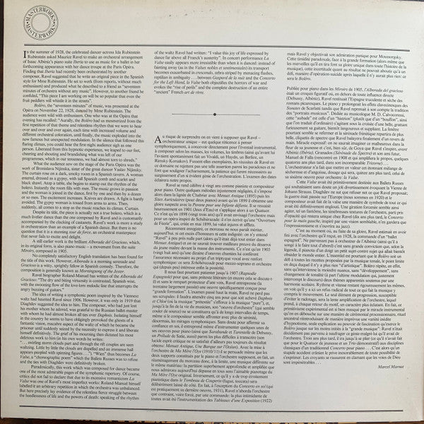 Ravel*, Leonard Bernstein, L'Orchestre National De France* : Bolero / La Valse / Alborada Del Gracioso (LP, Album, Gat)