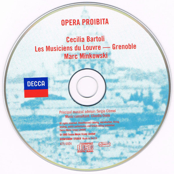 Cecilia Bartoli, Les Musiciens Du Louvre, Marc Minkowski : Opera Proibita (CD, Ltd, Dig)