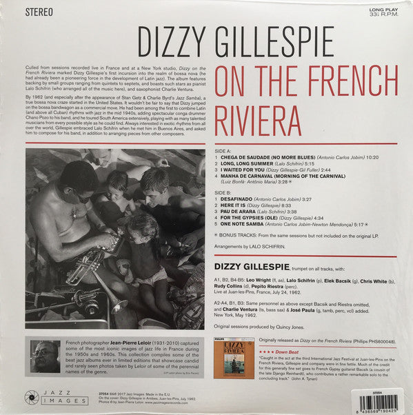 Dizzy Gillespie : On The French Riviera (LP, Album, Dlx, Ltd, RE, 180)