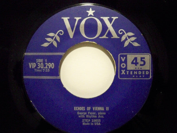George Feyer : Echoes Of Vienna (Part II) (7", EP)