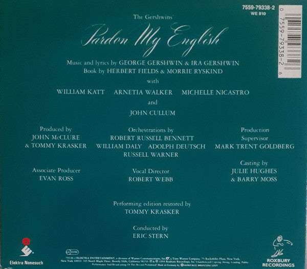 George & Ira Gershwin : Pardon My English (CD, Album)