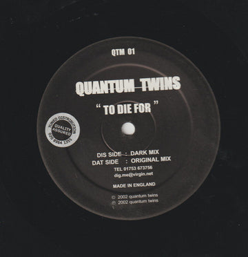 Quantum Twins : To Die For (12")