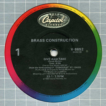 Brass Construction : Give And Take (12")