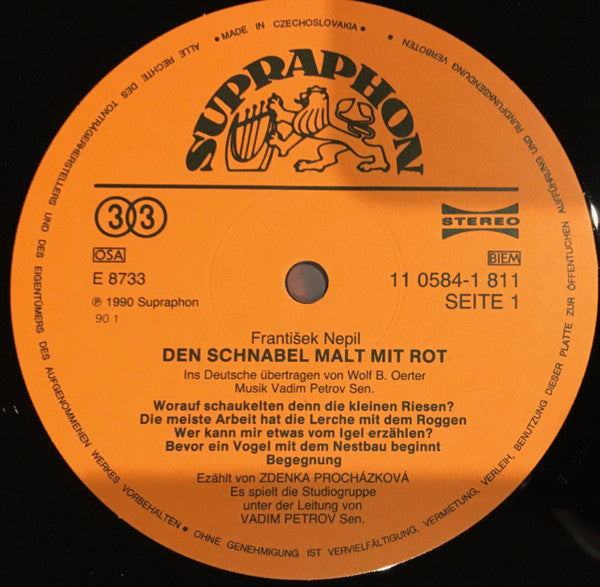 František Nepil, Vadim Petrov : Den Schnabel Malt Mir Rot (LP, Album)