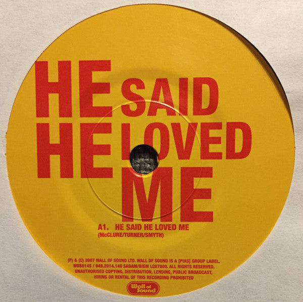 Reverend And The Makers : He Said He Loved Me (7", Single)
