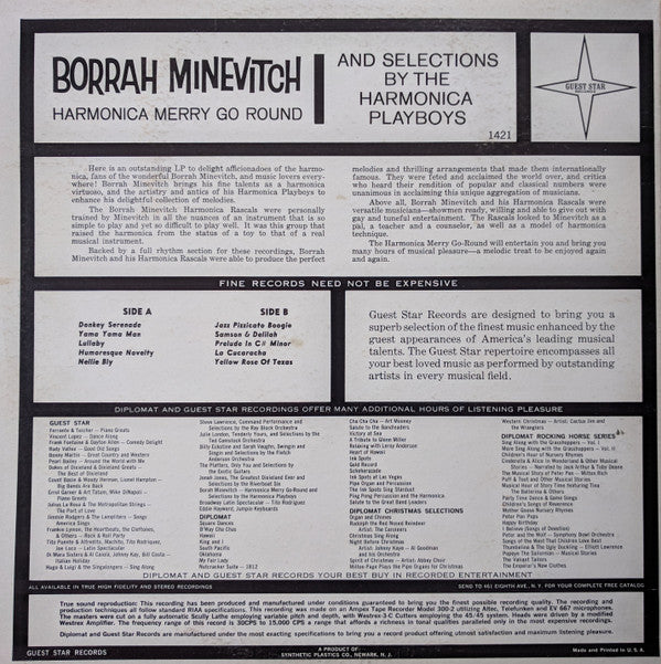 Borrah Minevitch / The Harmonica Playboys : Harmonica Merry Go Round (LP, Mono)