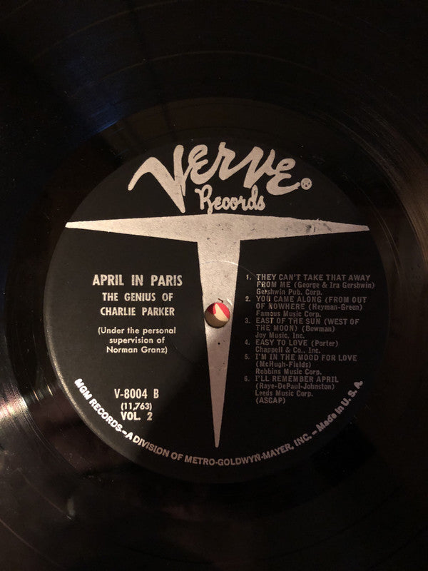 Charlie Parker With Strings : April In Paris (LP, Comp, Mono, RE)